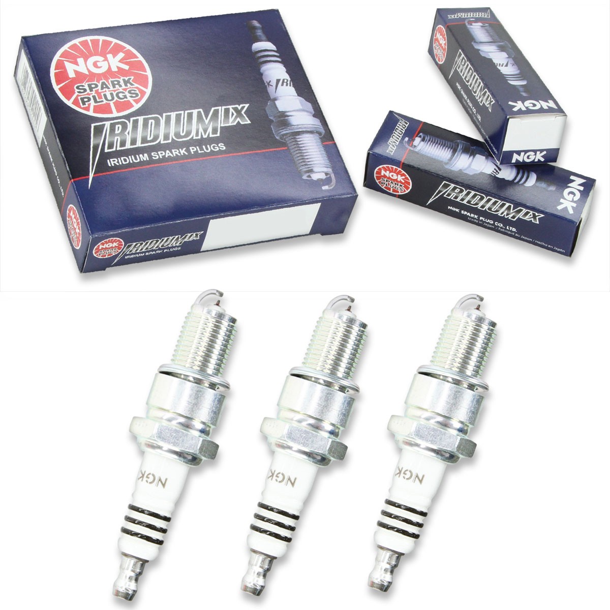3 pcs NGK Iridium IX Spark Plugs for 1985 Suzuki SA310 1.0L L3 - Engine Kit eq