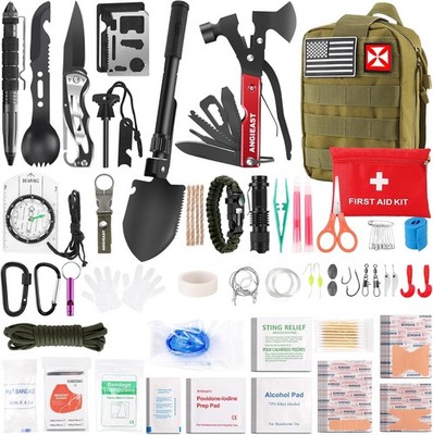 256PCS Survival First Aid Kit with Molle Bag