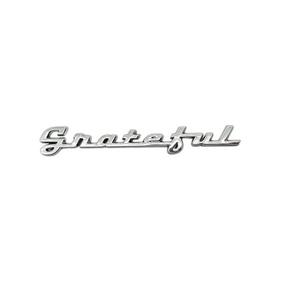 Grateful Metal Chrome Car Badge Emblem   Premium 3D Script Logo | Solid Metal,