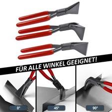 3X Falzzangen Abfalzen Biegezange Abkantzange Blechzange Zange Set 0° 45° 90°