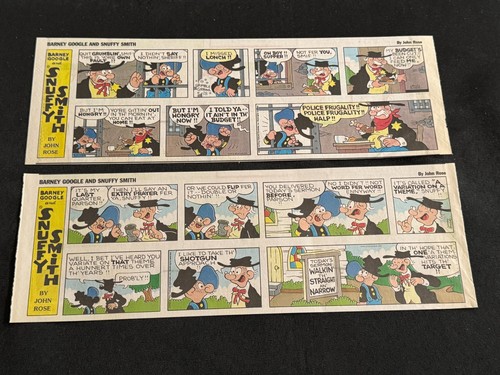 #Q20a BARNEY GOOGLE & SNUFFY SMITH Lot of 35 Sunday Quarter Page Strips 2002 - Picture 11 of 18