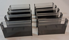 Lot of 10 Cassette Cases - Clear and Black Brand New Empty Cassette Tape Cases
