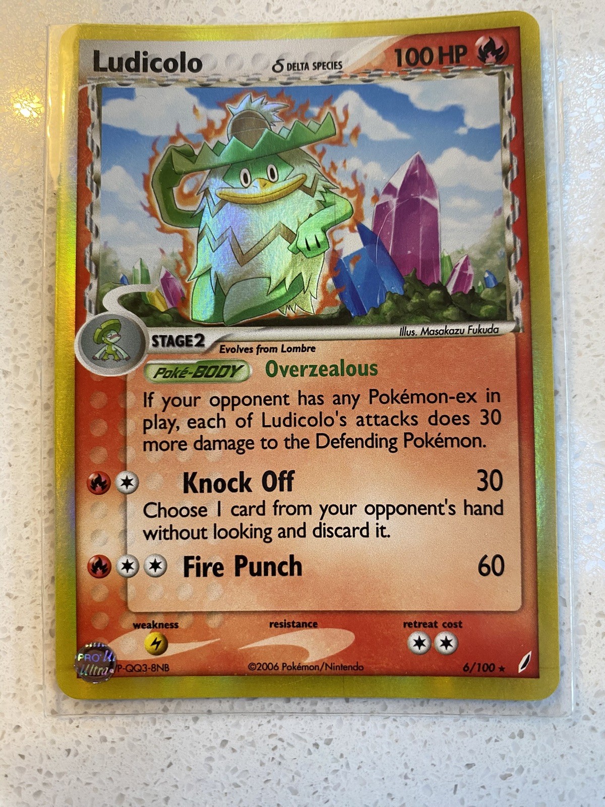 Ludicolo Delta Species Holo EX Crystal Guardians 6/100 NM Pokemon Card