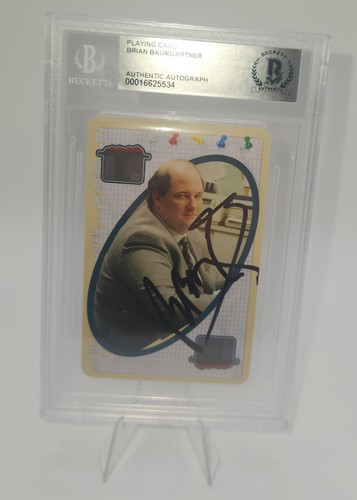 Beckett Authentic Brian Baumgartner Autographed UNO Card Kevin Malone The Office