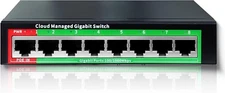 8-Port Gigabit Ethernet Switch – VLAN/QoS, PoE In, Plug & Play, Metal Case
