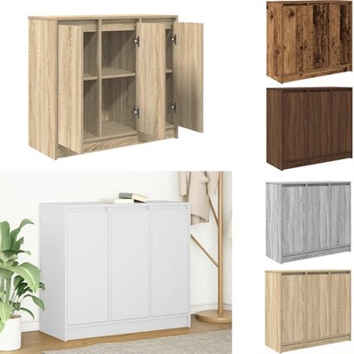 Kommode Sideboard Highboard Schrank Anrichte Wohnzimmer mit 2 Türen Buche Dekor