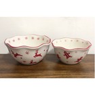 Euro Ceramica - Winterfest Collection Christmas Nesting Bowls (set of 2)