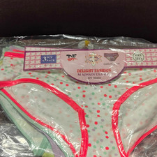 Delight Fashion Girls Hipster Underwear Cotton Polka Dot Multicolor 3-Pack 9-10Y