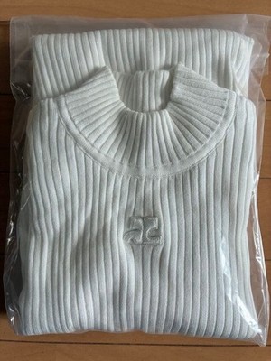 Courreges Turtleneck Sweater White Size L
