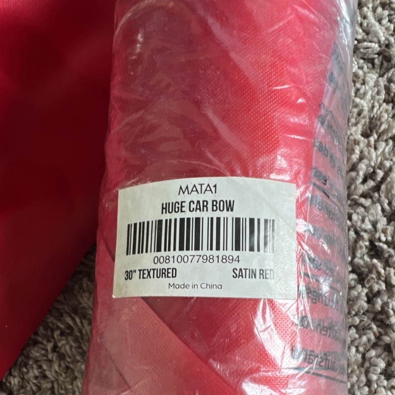 MATA1 Gift Wrapping Bow 30" Textured Satin Red Large Car Decoration