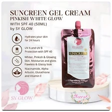 SY Glow Sunscreen Gel Cream Instant Glass Skin SPF40 (50ml)