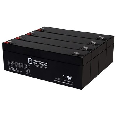 Mighty Max 12V 2.3AH F1 Replaces Fukuda Denshi Cardisuny 501AX ECG Atrix - 4Pack