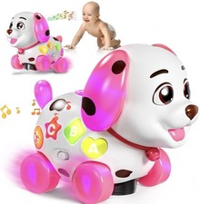 Musical Baby Puppy Toy 6-18 Months, Bilingual Learning, 9 Songs+Lights BPA Free 