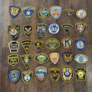 30 US Police Mixed Lot Collectible Patches – Various States and Cities