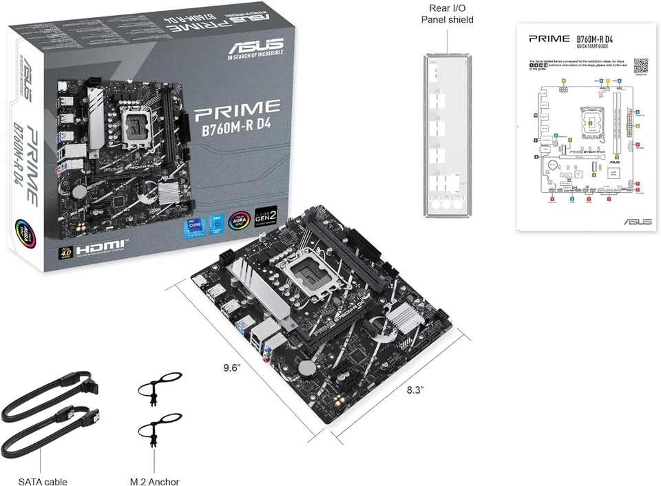 ASUS PRIME B760M-R D4 (Socket 1700/B760/DDR4/S-ATA 6Gb/s/Micro ATX) - Image 4 of 4