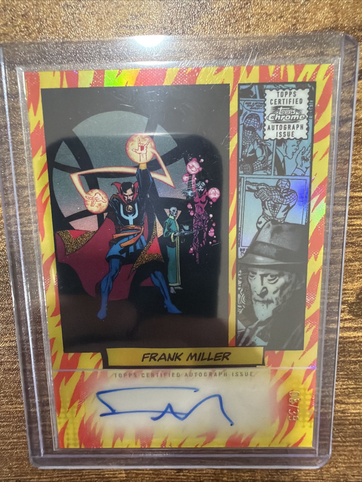 2024 Topps Chrome Marvel FRANK MILLER Authentic Auto Human Torch #/39