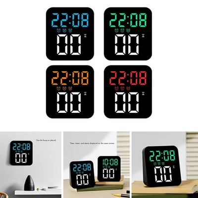 Multifunctional LED Silent Alarm Clock: Adjustable Brightness & Countdown Timer