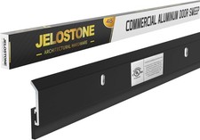 2 Pack - 48'' Commercial Door Bottom Sweep Matte 48'', Matte Black Anodized