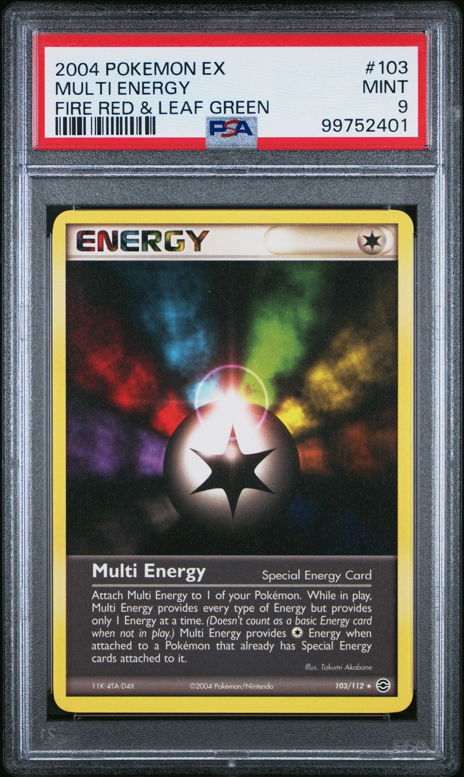 2004 POKEMON EX FIRE RED & LEAF GREEN #103 MULTI ENERGY PSA 9
