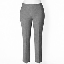 Talbots Chatham Ankle Pants Size 8 Petite Gray Career Minimalist Modern Office