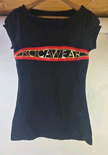 Rocawear Damen Hemd schwarz mit goldenem Design Größe M. - Bild 5 von 9