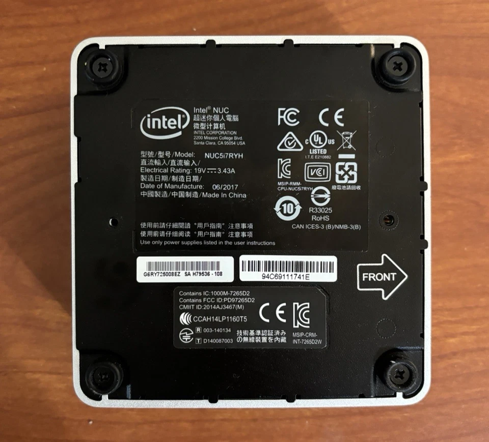 Intel NUC5i7RYH Intel Core i7-5557U Mini PC NO SSD NO RAM NO OS NO A/C ADAPTER - Image 4 of 4