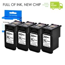 4PK PG-260XL Black Ink Cartridge For Canon PIXMA TS5320 TS6420 TR7020 Printer