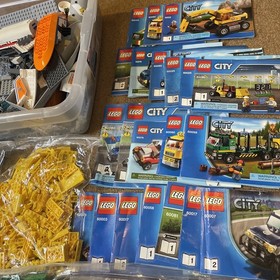 Huge Lot Of 2010s Lego City Incomplete Bulk Parts Pieces & Manuals 60080 60025