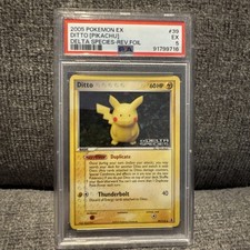 Ditto (Pikachu) 39/113  Reverse Holo Stamped PSA 5 Pokemon EX Delta Species on eBay