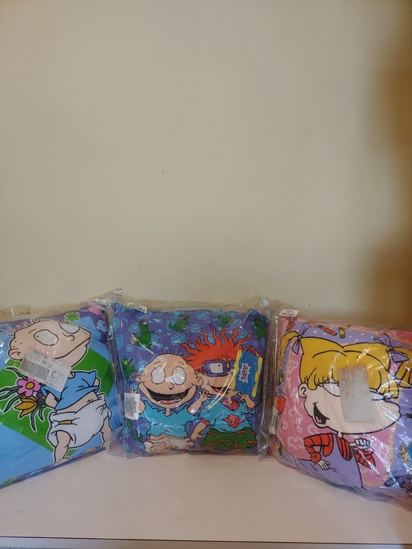Rugrats, the Movie (3) square pillows. 15"×15". Factory sealed. 1998. w/...