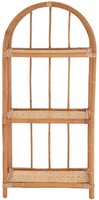 Rattan Badregal/Rundbogen Regal/Standregal/KüChenregal/ 3 Ablagen (Natur)