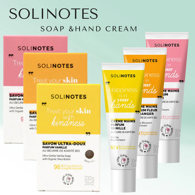 Solinotes,Soap Bar & Hand Cream Set.