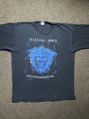Vintage années 90 Killing Joke Panaemonium noir XL t shirt bande tee vieilli rare