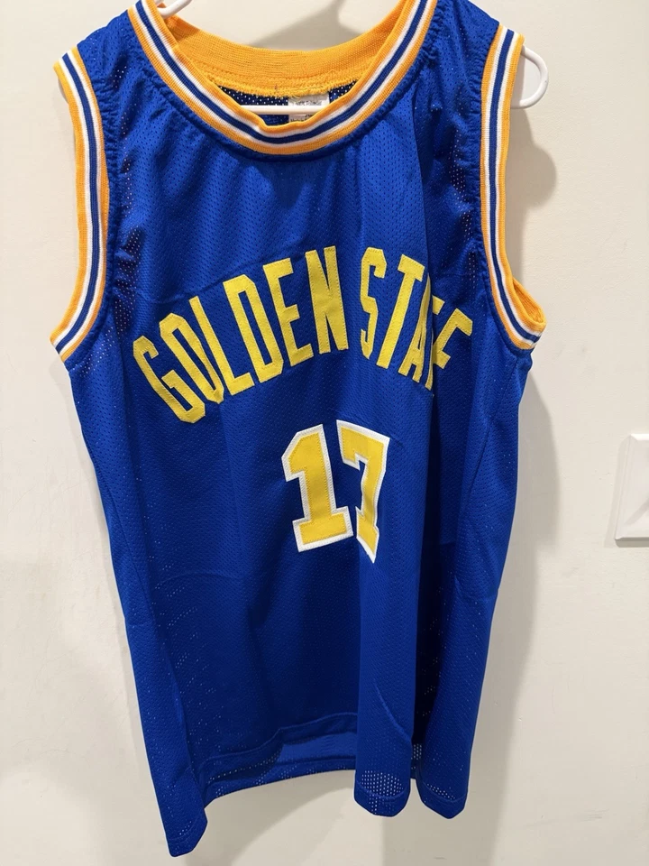 Camiseta deportiva de baloncesto Chris Mullin autografiada estilo profesional azul ciudad JSA Foto 3 de 4