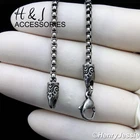 16"-36"BIKER MEN Stainless Steel 3mm Gunmetal Gray Smooth Box Link Necklace*N174