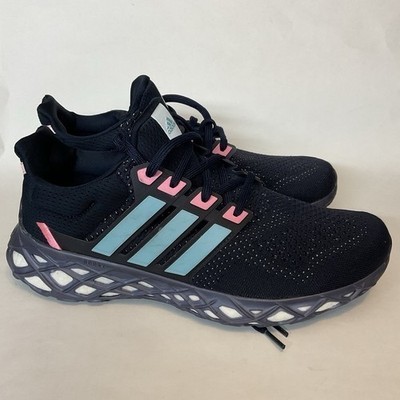Adidas UltraBoost Web DNA Legend Ink Bliss Black/Blue Lace Up Sneakers Men 12