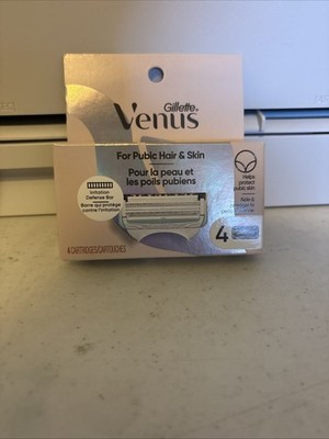 Gillette Venus for Pubic Hair and Skin Cartridge Refills - 4 pack [NEW]