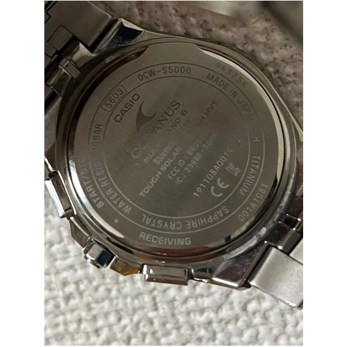 Reloj Casio Oceanus Manta OCW-S5000E-1AJF Titanio Bluetooth Radio Solar en Caja