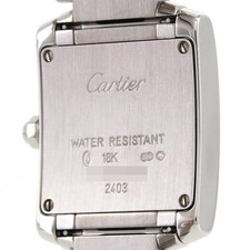 Authentic Cartier Tank Française SM White Gold/Diamond Watch WE1002S3 White... 6