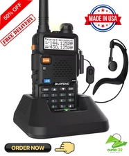 Digital Handheld Radio Scanner Fire Police VHF FM EMS Ham 2 Way Transceiver Dual