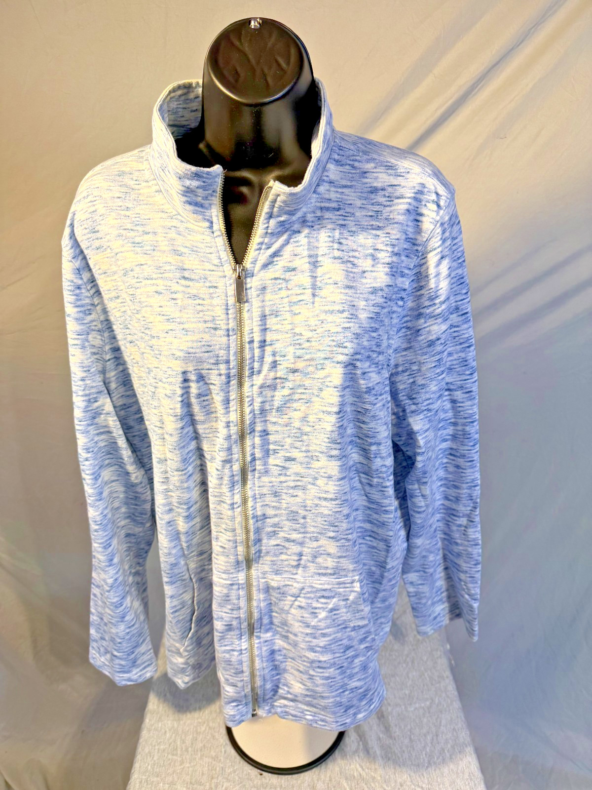 Full Zip Sweatshirt Jacket Womens Basic Editions … - image 1