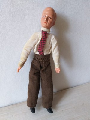 Caco Biegepuppe Mann Puppenhaus Puppenstube 60er Jahre M 1:12