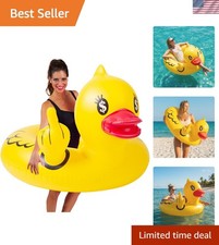 Funny 42 Giant Rubber Duck Pool Float for Adu...