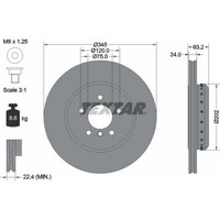 2X Textar 92182525 Bremsscheibe FüR BMW 5 6 E60 E61 E63 E64
