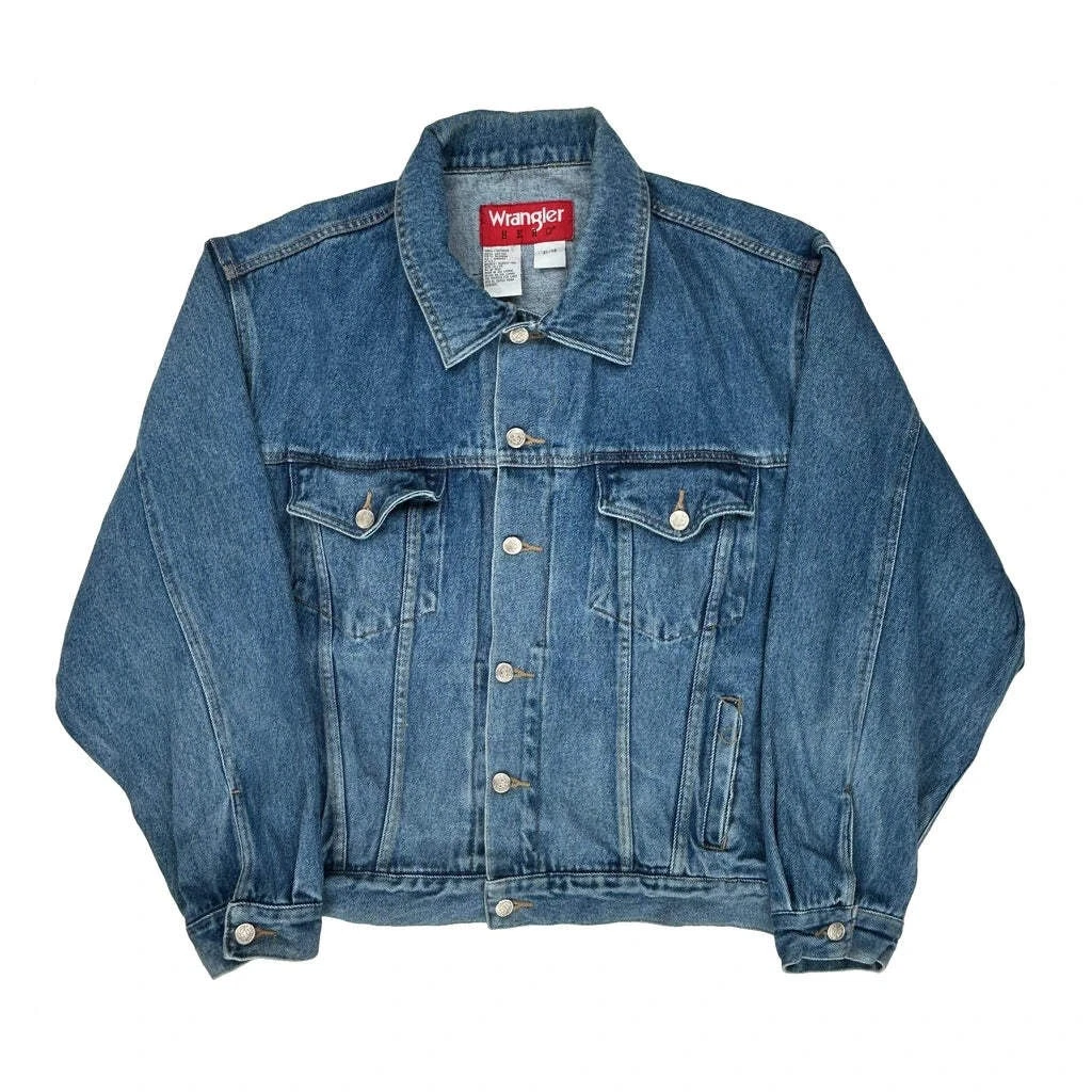 Wrangler Denim Jacket - XL Blue Cotton