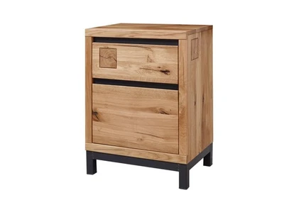 Kommode Wildeiche Wohnsimmerschrank Sideboard klein natur geölt VILLANDERS #132 - Bild 1 von 4