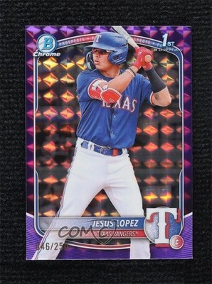 2025 Bowman Chrome Prospects Purple Geometric Refractor 46/250 Jesus Lopez 0lj0