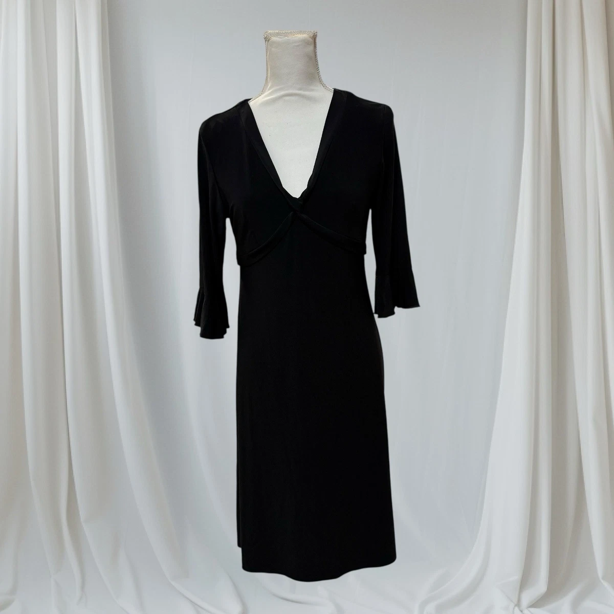 knee length dresses for ladies White Evita Linen Draped Dress main image 1