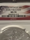 2014-W 1 oz Silver American Eagle NGC MS 70 — photo 2