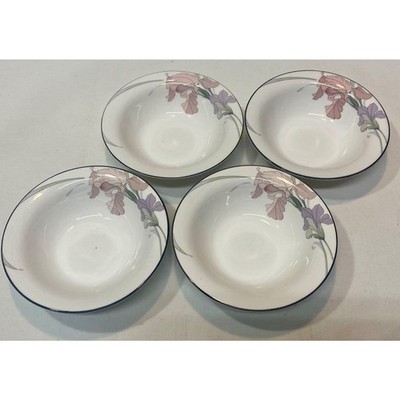 4 Noritake New Decade Cafe Du Soir 7'' Rim Soup Cereal Bowl 9091 Vintage VGC